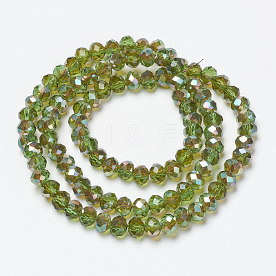 Electroplate Glass Beads Strands EGLA-A034-T6mm-J05-1