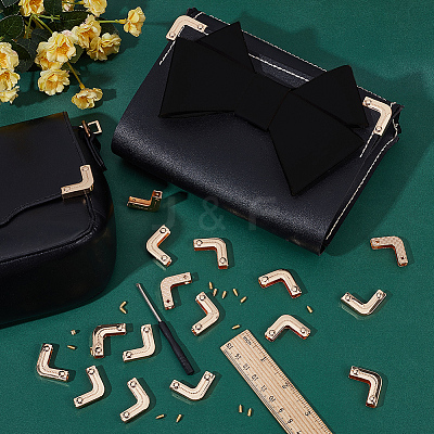 20 Sets Alloy Bag Corner Protectors FIND-OC0013-93-1