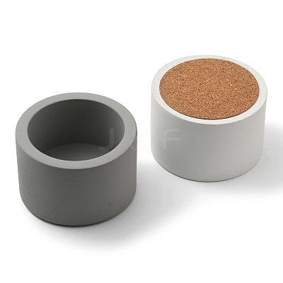 2Pcs 2 Colors Cement Candle Cups AJEW-FG0001-93A-1