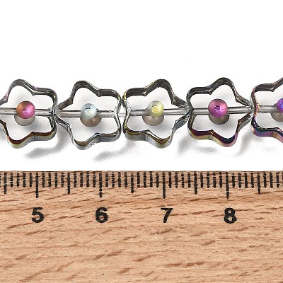 Electroplated Transparent Glass Beads Strands GL-CBA98F0-09A-1