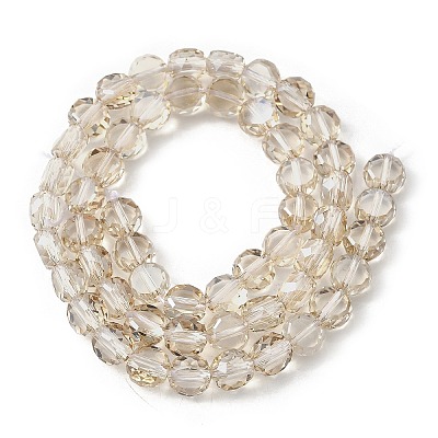 Electroplate Glass Beads Strands EGLA-L045-G-PL02-1