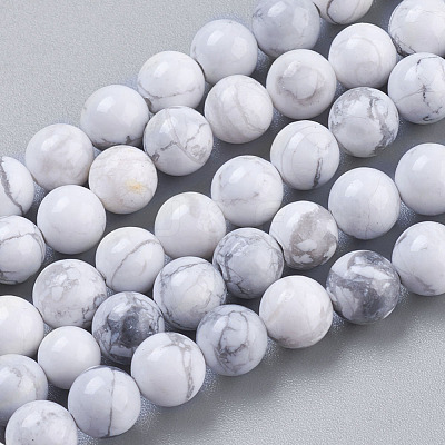 Natural Howlite Beads Strands X-TURQ-G091-6mm-1