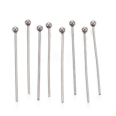 304 Stainless Steel Head Pins STAS-T065-25mm-20P-1