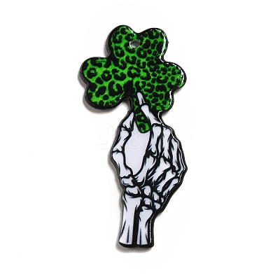 Halloween Printed Acrylic Pendants MACR-G059-07A-1