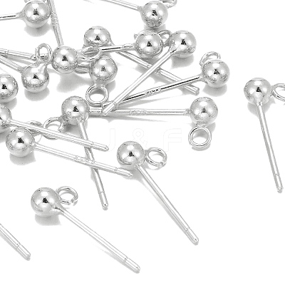 925 Sterling Silver Ear Stud Findings STER-K167-042B-S-1
