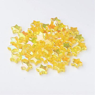 Eco-Friendly Transparent Acrylic Beads PL556-2-1