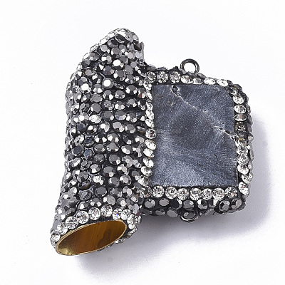Dyed Natural Druzy Quartz Chandelier Components Links RB-Q215-010A-1