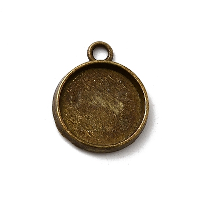Tibetan Style Pendant Cabochon Settings X-TIBE-A23176-AB-FF-1
