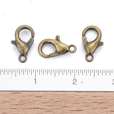 Antique Bronze Tone Zinc Alloy Lobster Claw Clasps X-E103-NFAB-1