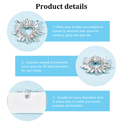 Alloy Crystal Rhinestone Shoe Decoration DIY-FG0003-74-1