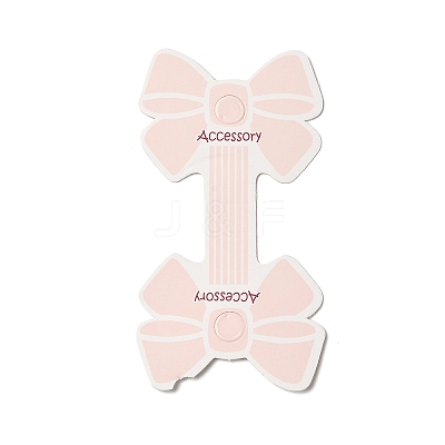 Fold Over Bowknot Cardboard Paper Jewelry Display Cards for Necklace & Bracelet Storage CDIS-A006-06-1