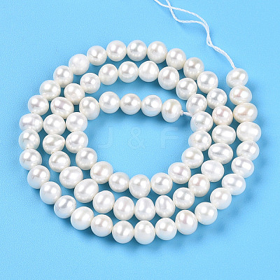 Natural Cultured Freshwater Pearl Beads Strands PEAR-N016-07C-1