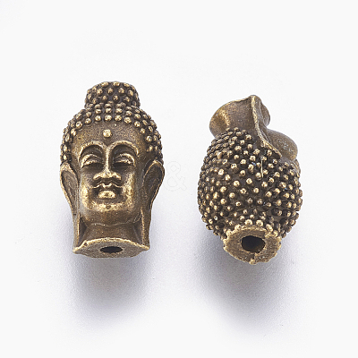 Tibetan Style Buddha Head Alloy Beads LS-TIBEB-7482-AB-FF-1