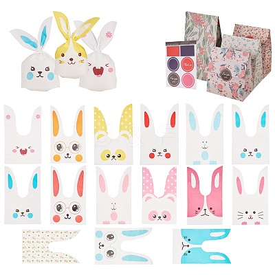 Animals Theme Plastic Bags and Flowers Floral Paper Gift Bag ABAG-PH0002-32-1