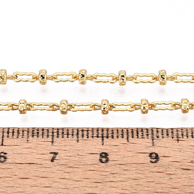 Brass Flat Round with Rectangle Link Chains CHC-T018-53G-1