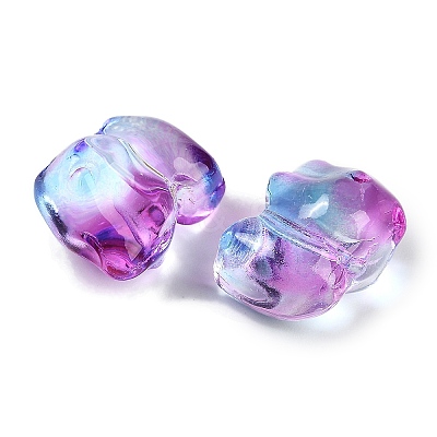 Spray Painted Glass Beads GLAA-Z007-04L-1