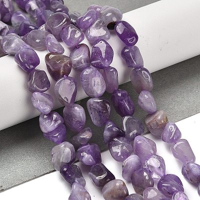 Natural Lavender Amethyst Beads Strands G-P497-01E-17-1