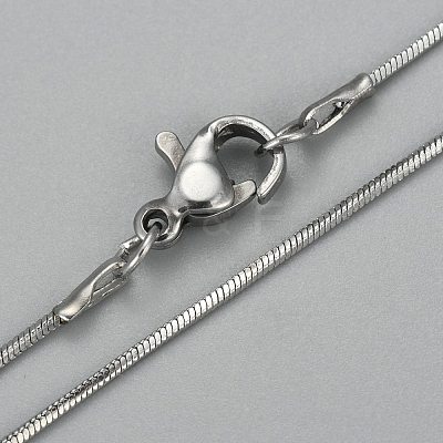 Non-Tarnish 304 Stainless Steel Square Snake Chains Necklaces NJEW-P170-01P-02-1