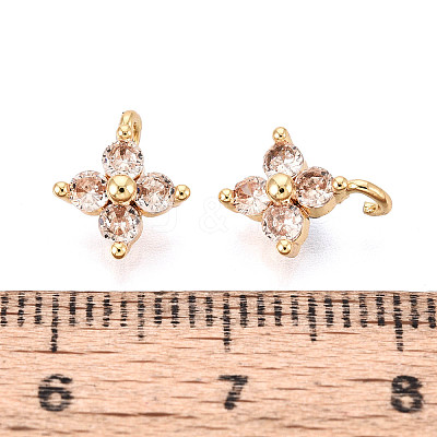Brass Micro Pave Cubic Zirconia Pendants KK-D356-07I-G-1