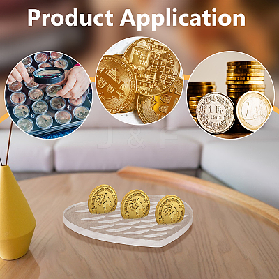 Acrylic Coin Base Display Holder ODIS-WH0078-05B-1