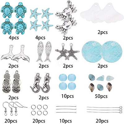 DIY Ocean Theme Earring Making DIY-SC0008-63-1