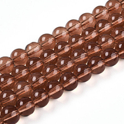 Baking Paint Transparent Glass Beads X1-DGLA-N006-8mm-11-1