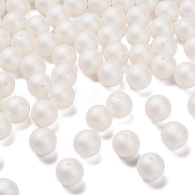 Frosted Plastic Imitation Pearl Beads KY-F022-10mm-01-1