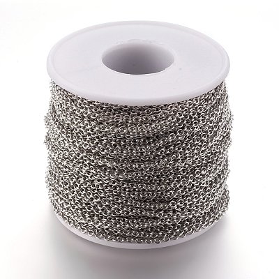 Tarnish Resistant 304 Stainless Steel Cable Chains CHS-R003-0.6mm-1