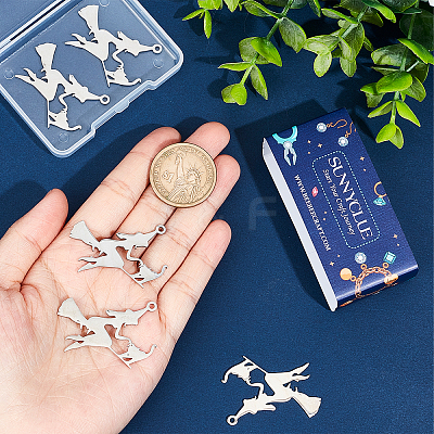 10Pcs Halloween 201 Stainless Steel Pendants STAS-SC0005-14-1
