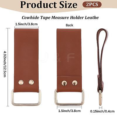 2Pcs Leather Tape Measure Holder for Belt TOOL-CL0001-03C-1