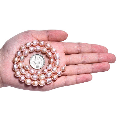 Natural Cultured Freshwater Pearl Beads Strands PEAR-N012-07O-1