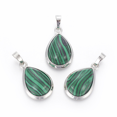 Synthetic Malachite Pendants G-L512-C01-1