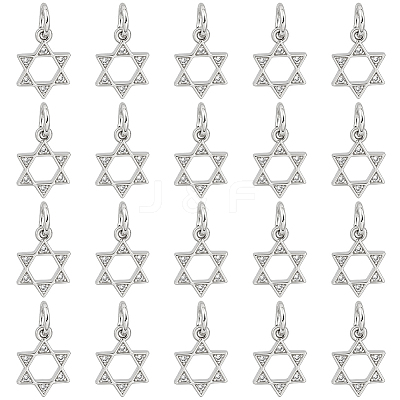 20Pcs Brass Micro Pave Clear Cubic Zirconia Charms KK-BC0015-34P-1