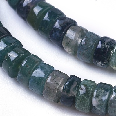 Natural Moss Agate Beads Strands G-I265-05-1