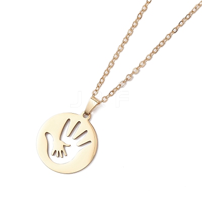 Mother's Day 304 Stainless Steel Pendant Necklace NJEW-TA00194-04-1