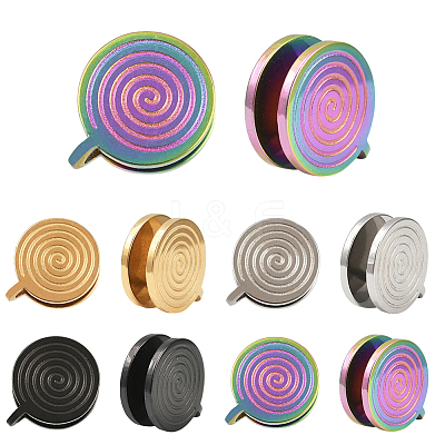 16Pcs 4 Colors 304 Stainless Steel Vortex Cuff Earrings EJEW-SC0001-86-1