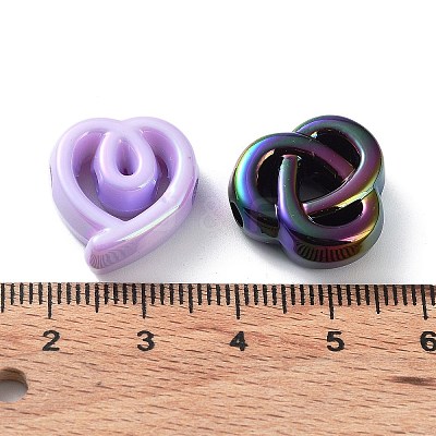 UV Plating Rainbow Iridescent Acrylic Beads OACR-A029-13-1