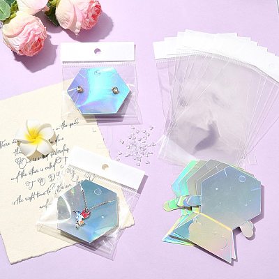 40Pcs Paper Jewelry Display Cards CDIS-FS0001-32D-1