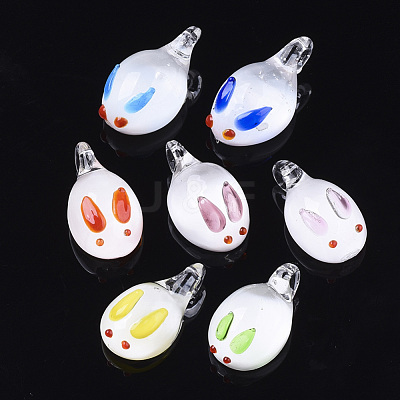 Handmade Lampwork Pendants LAMP-N021-002-1