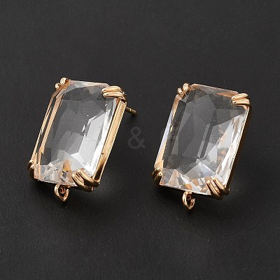 K9 Glass Stud Earring Findings KK-E071-26KCG-02-1