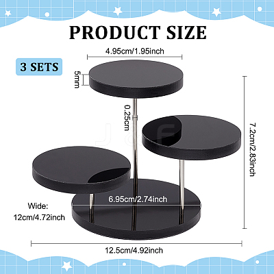 3-Tier Rotatable Acrylic Ring Display Riser Stands LS-ODIS-WH0002-79P-02-1