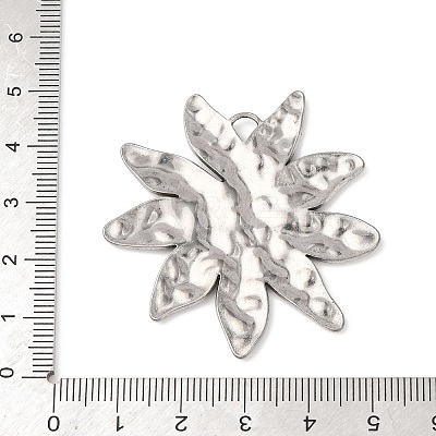 Hammered 304 Stainless Steel Pendants STAS-D129-06B-P-1