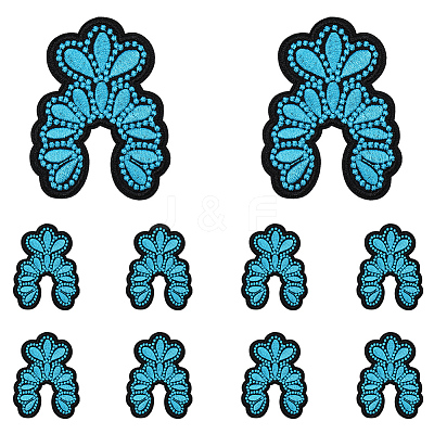 10Pcs Computerized Embroidery Cloth Self Adhesive Patches DIY-GF0011-73B-1