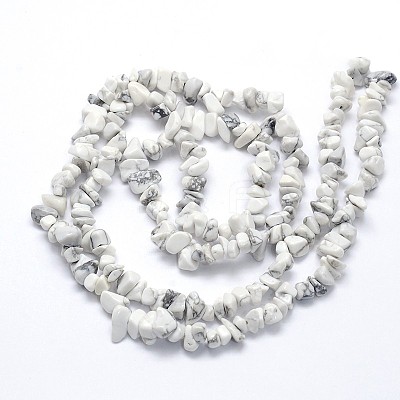 Natural Howlite Beads Strands G-O049-B-40-1