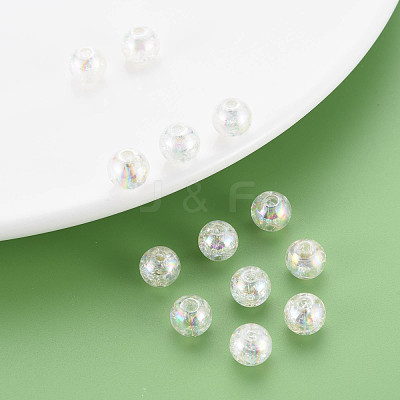Transparent Crackle Acrylic Beads MACR-S373-66-L06-1
