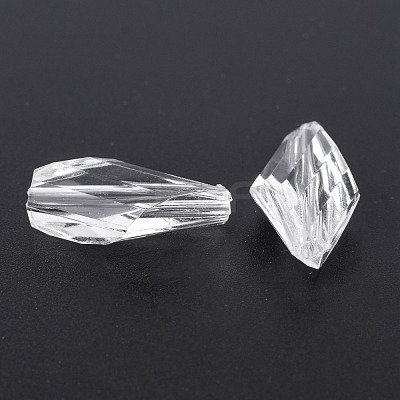 Transparent Acrylic Beads TACR-S078-01-1