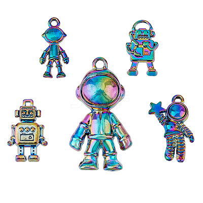 Rainbow Color Alloy Pendants FIND-HY0001-45-1
