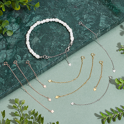 9Pcs 9 Styles 925 Sterling Silver Chain Extender FIND-GA0004-23-1