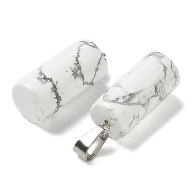 Natural Howlite Pendants G-B127-17P-05-1