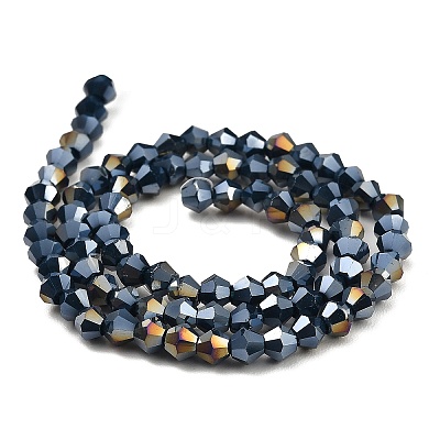 Opaque Solid Color Electroplate Glass Beads Strands X1-GLAA-F029-P4mm-A09-1